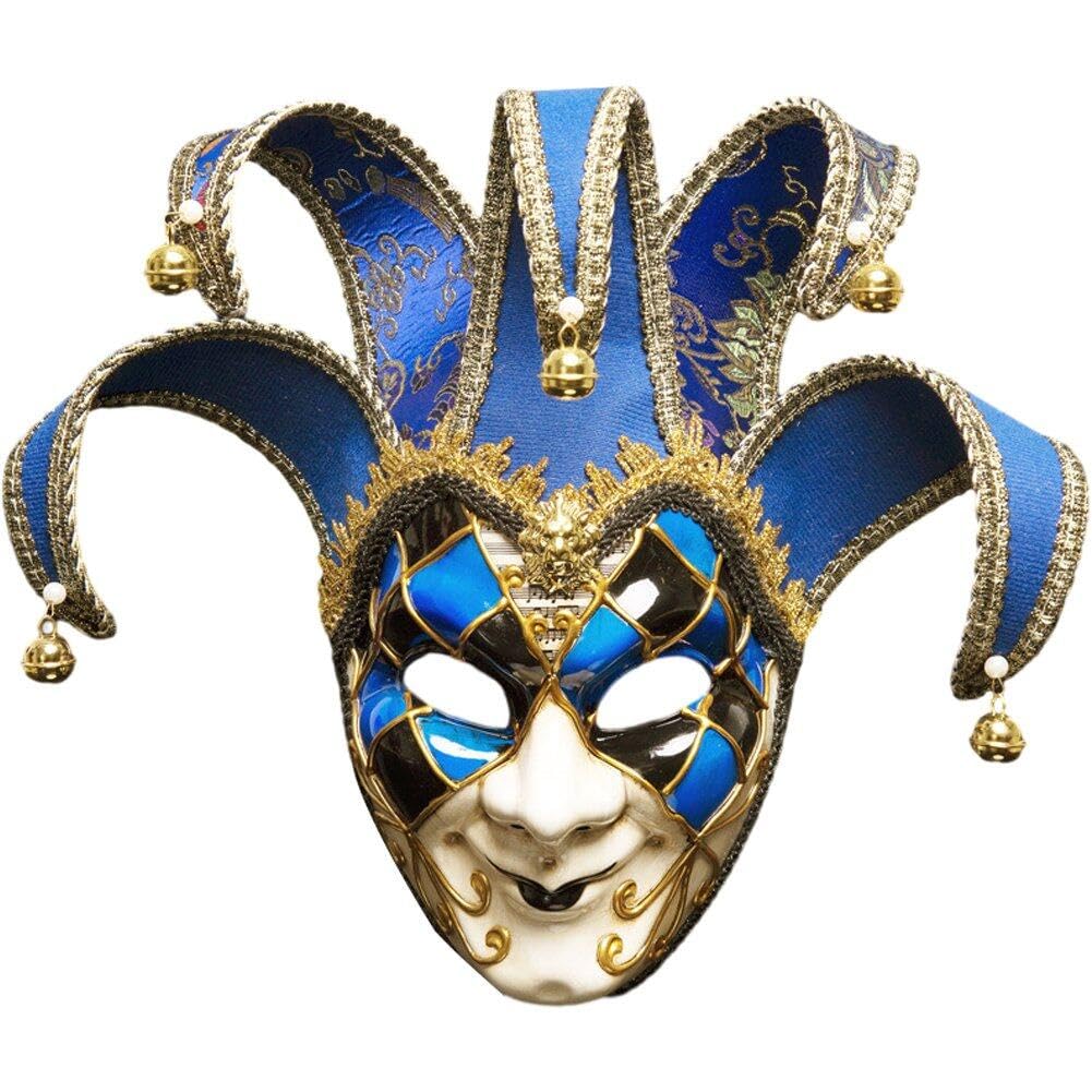 Masque d'halloween de clown joker vénitien exquis pour adulte