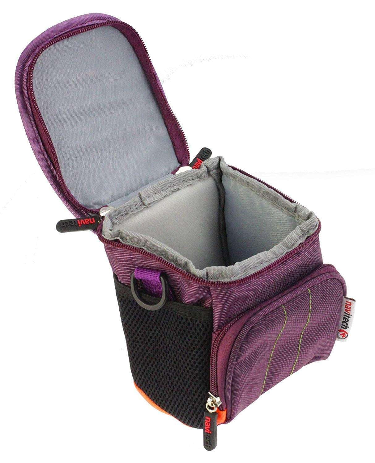 Navitech Bolso De Hombro Morada para Cámara - Compatible con La FUANA 65MP Digital Camera
