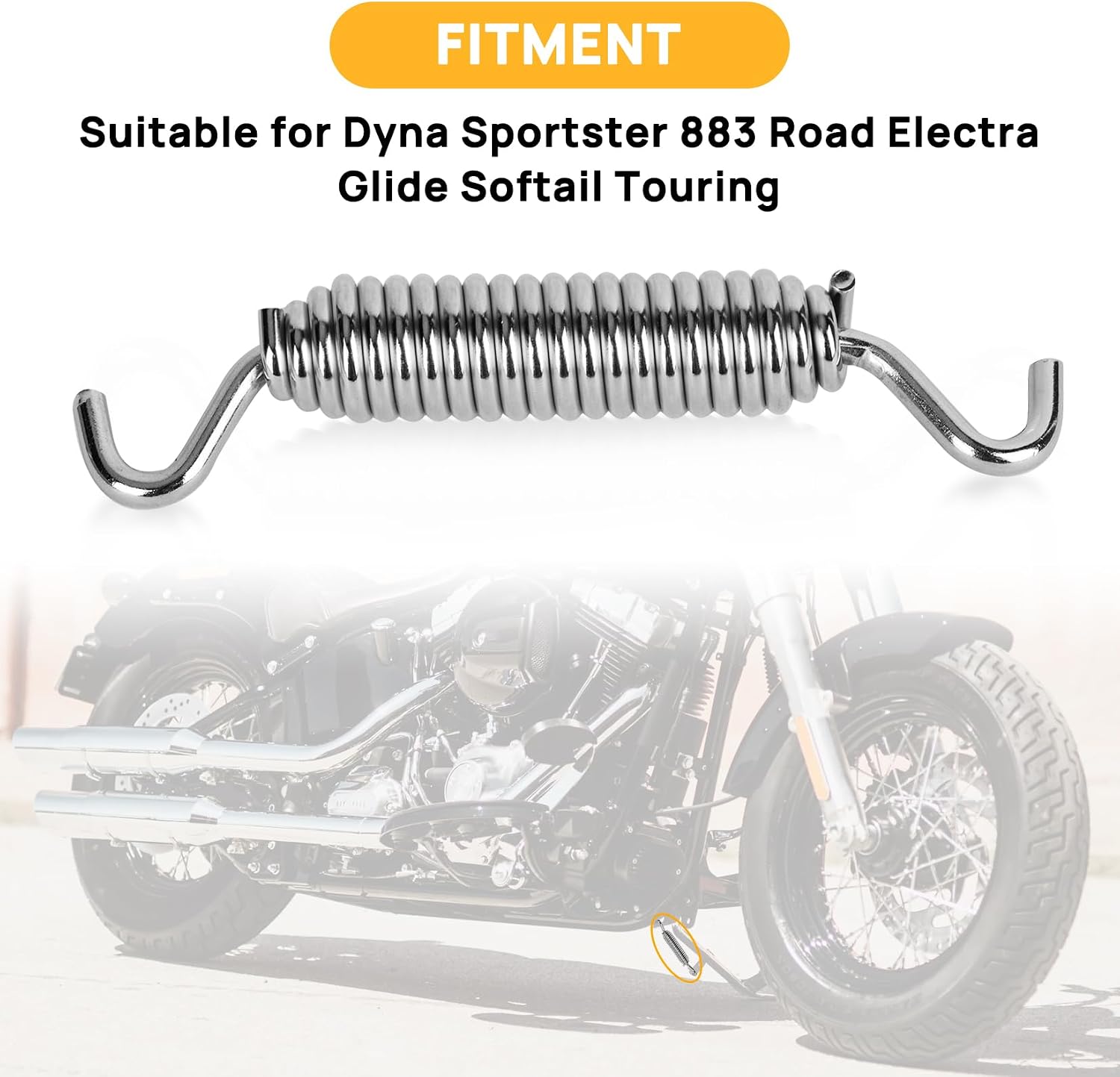 Kickstand Spring, PSLER Motorcycle Jiffy Stand Spring for Softail 2007-2017 Fatboy FLSTF, Road King Street Electra Glide FLHT Ultra Classic FLHTCU 2007-2018
