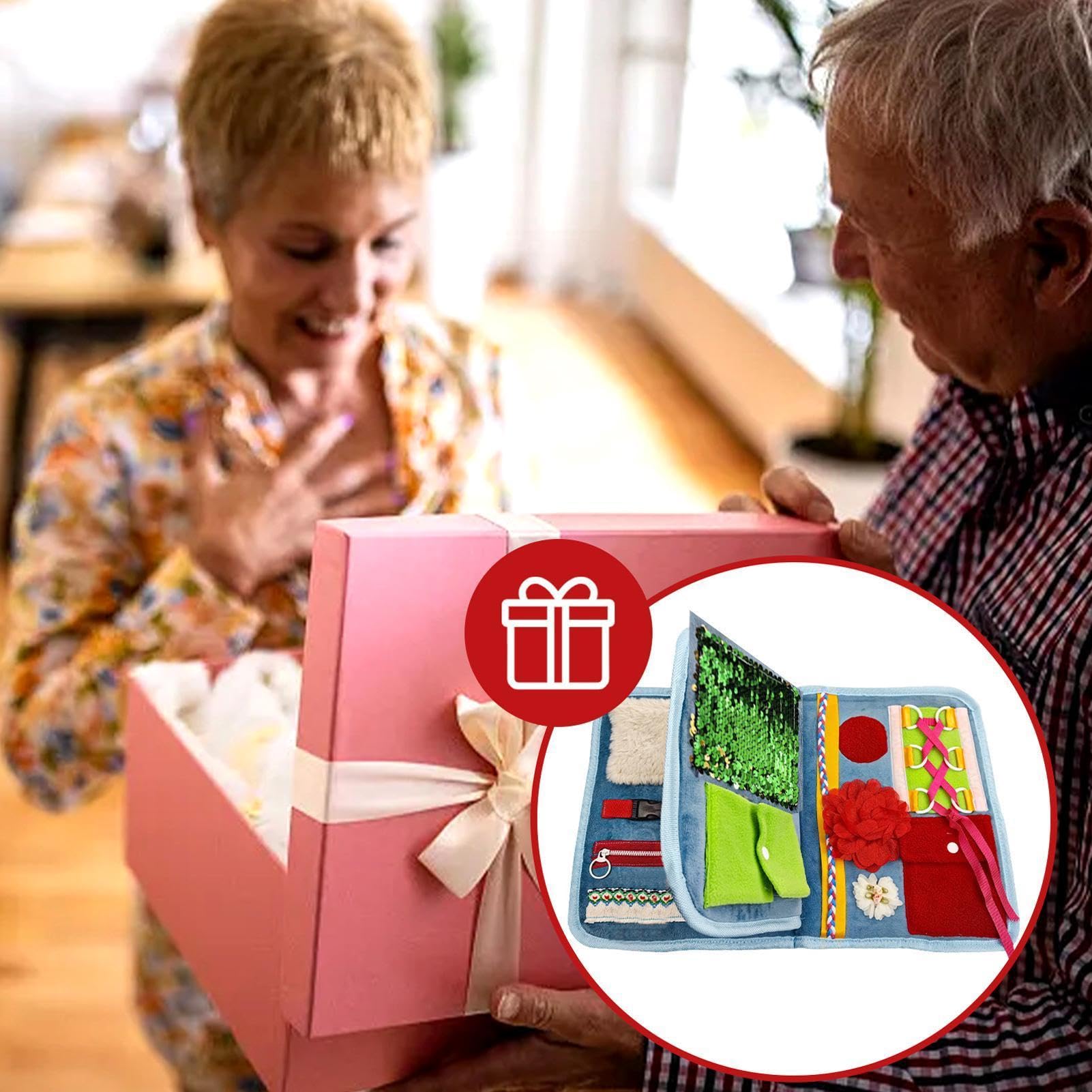 Manta Fidget para Adultos,Mantas sensoriales para Adultos | Manta sensorial para a Las Personas Mayores,Manta Fidget para Adultos con Demencia, Juguetes versátiles para pérdida de
