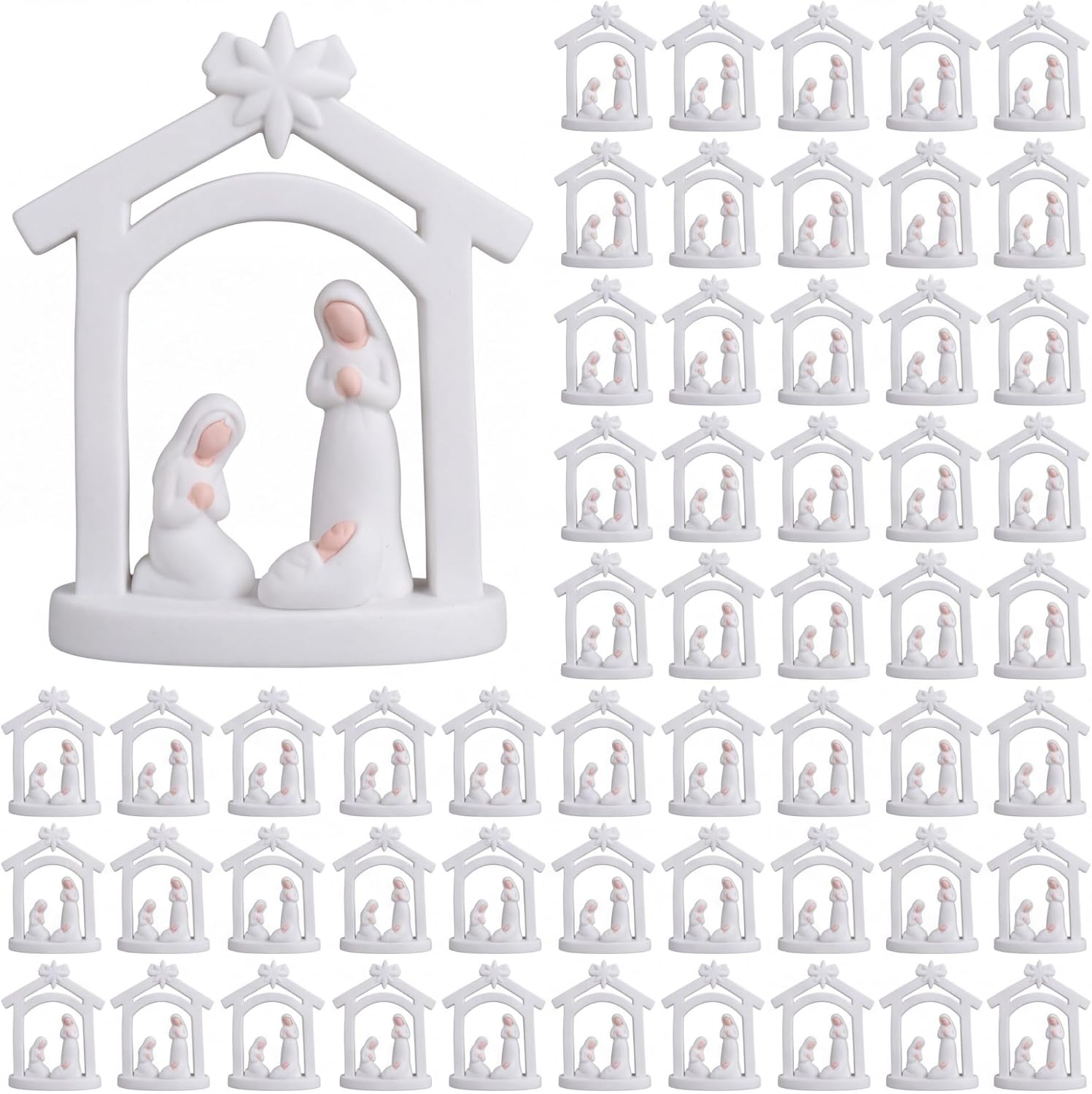 Amyhill 20Pcs Mini Christmas Nativity Figurines Set, Miniatures Nativity