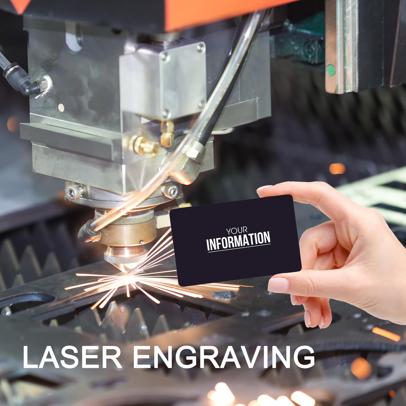 QUARKZMAN 550 szt. Metalowe wizytówki 86 x 54 x 0,21 mm, wielokolorowe | do grawerowania laserowego karty wizytowe do metalu, anodyzowane płyty aluminiowe, wielofunkcyjne puste karty