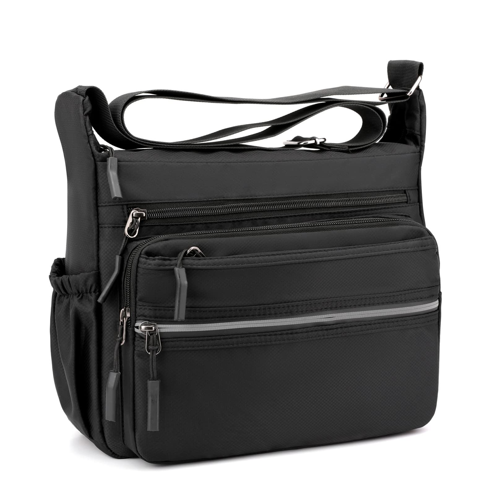 LIBAIJIAAZQH Borsello Uomo Tracolla, Borsa Tracolla Uomo, Messenger  Crossbody Bag Molte Tasche Nylon Impermeabile Viaggio Grande Capacit�  Marsupio a Tracolla Quotidiana Lavoro Borsa Tasche. : Amazon.it: Moda