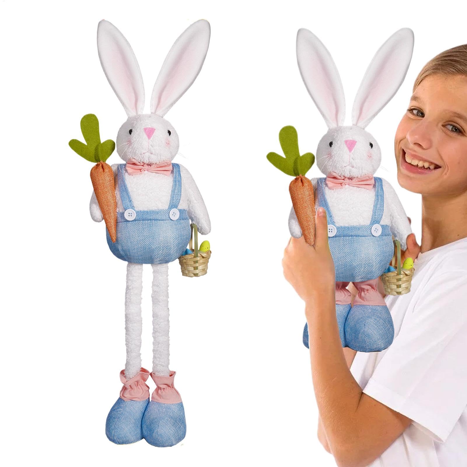 Figure de lapin mignon de Pâques extensible décor de printemps et salon - 8