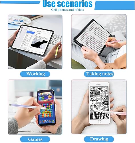 Miniatura 59 de Bopomofo 2 lápices capacitivos para pantallas táctiles, lápiz capacitivo para iPhone/iPad/tableta/Android/Microsoft Surface, compatibles