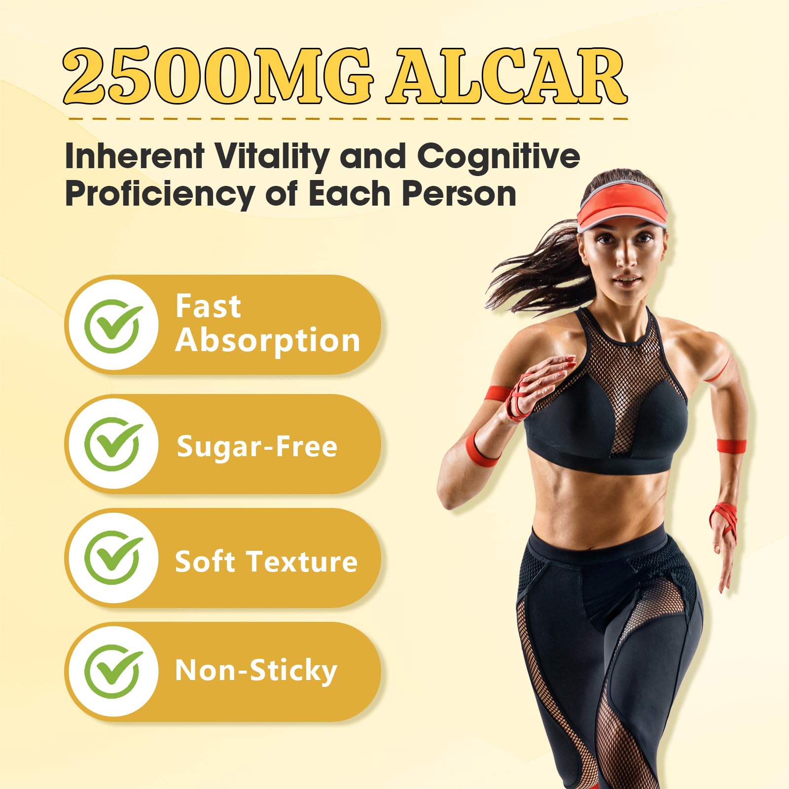 Acetyl L-Carnitine Supplement, Natural Nutrition Supplement for Boost Energy, Immunity, Vegan, Orange Flavor, 60 Count — Amazon image 5