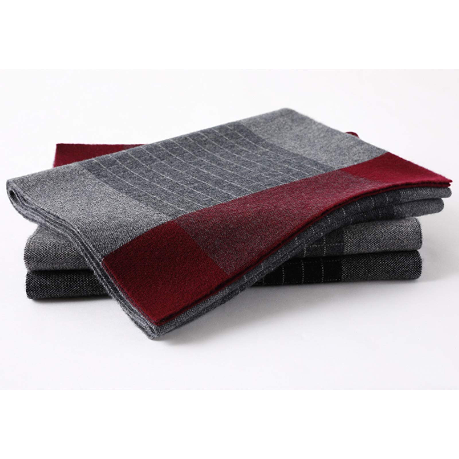 Scialle Stola Sciarpa da uomo in pura lana 100% inverno moda scozzese sciarpe calde e spesse confezione regalo di fascia alta regalo adatto for il fidanzato Moda Autunno Inverno Caldo ( Color : Bruin