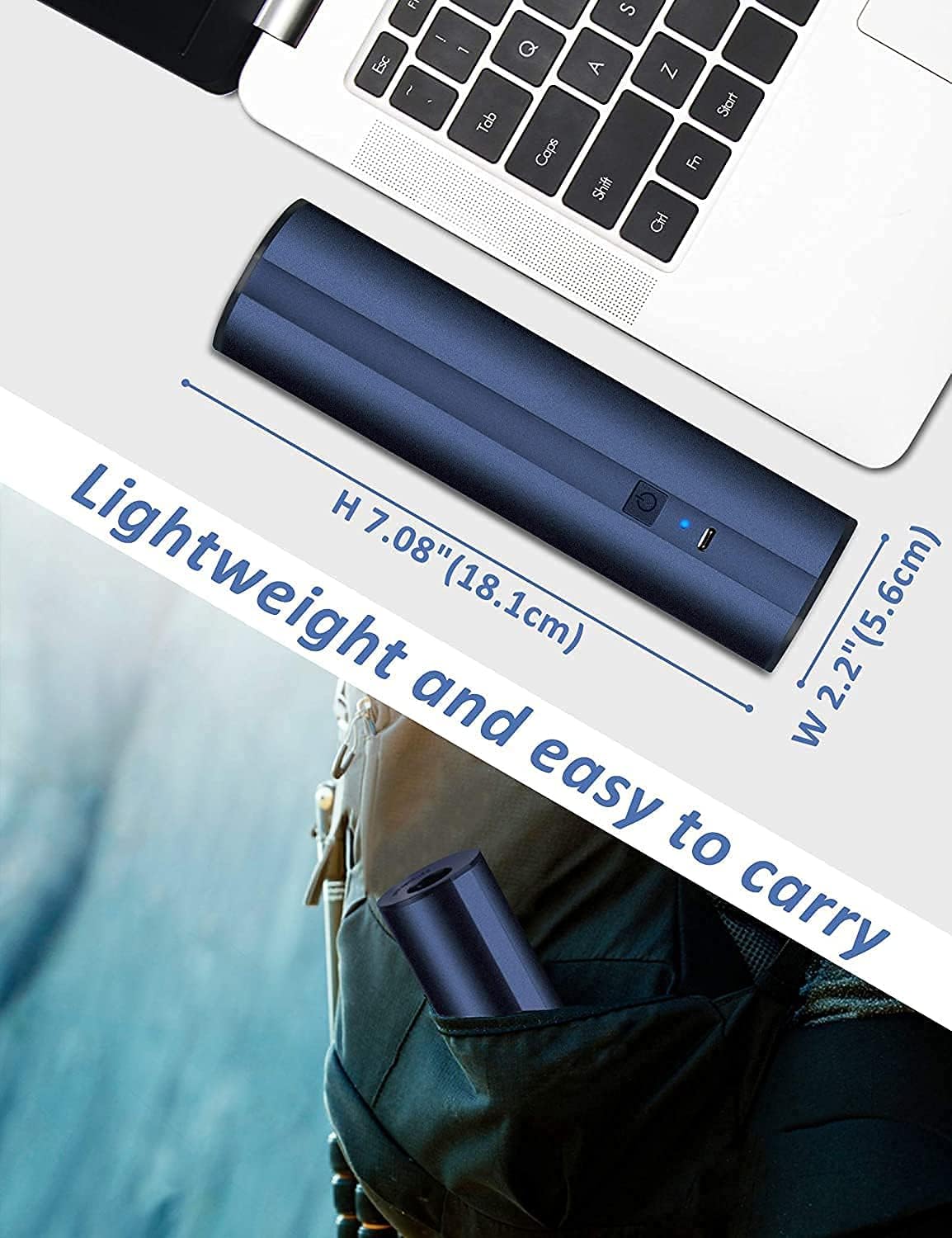 BEAUTYOVO Electric Air Pump for Pool Inflatables, Quick-Fill Air Mattress Pump, Rechargeable Battery Powered Cordless Portable Air Pump, Inflator Pump for Air Mattress Bed, Pool Floats Toys, Yoga Ball