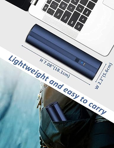 Miniatura 7 de BEAUTYOVO Bomba de aire eléctrica para inflables de piscina, bomba de colchón de aire de llenado rápido, bomba de aire portátil inalámbrica con