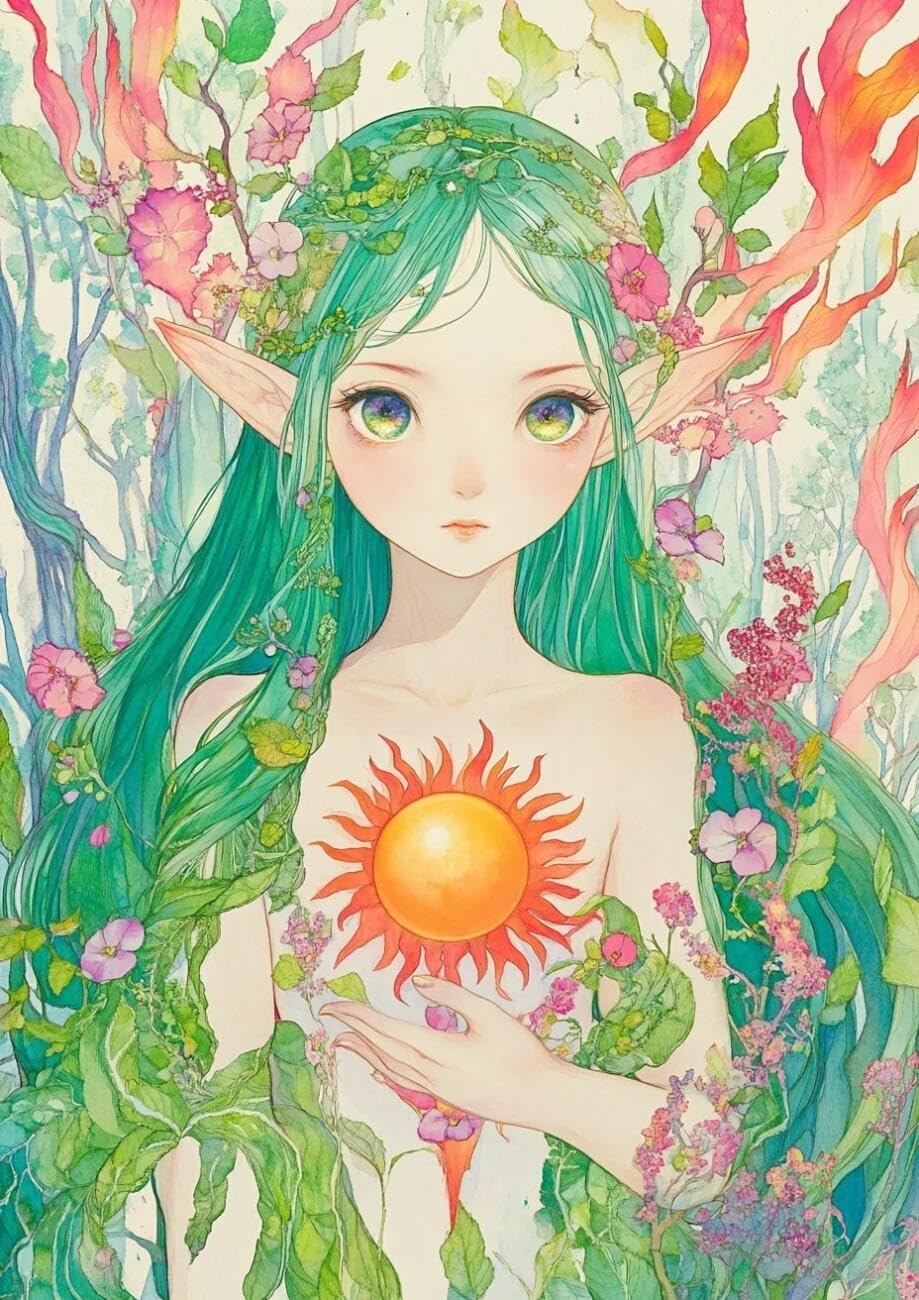 Henypt Cross Stitch Kit Fairies and Flowers DIY Arts Aand Craft Kit for Adults Beginners with Accessories Handmade DIY/Gifts 14CT 30x40cm