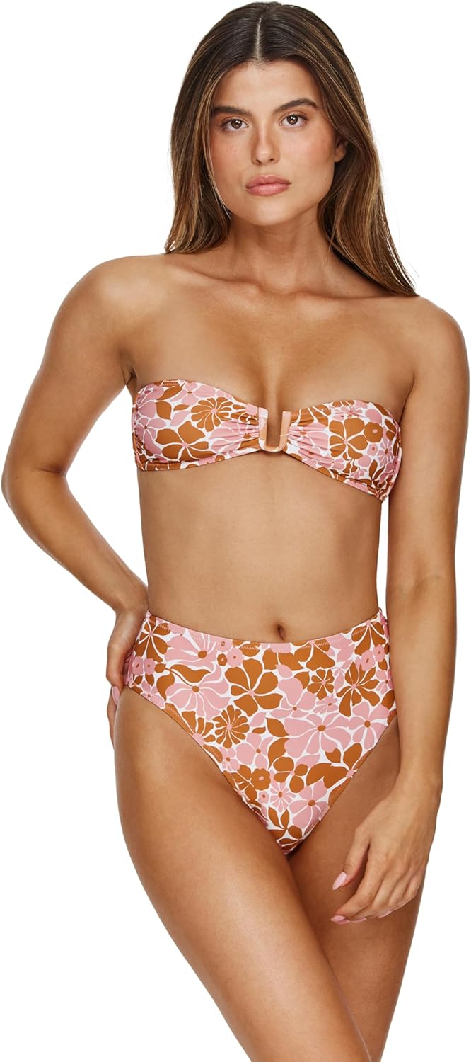 Gottex Flirtt Bandeau Bikini Top -Adjustable Removable Straps, Back Hook Closure, U Wire Insert, Bottoms Sold Separately