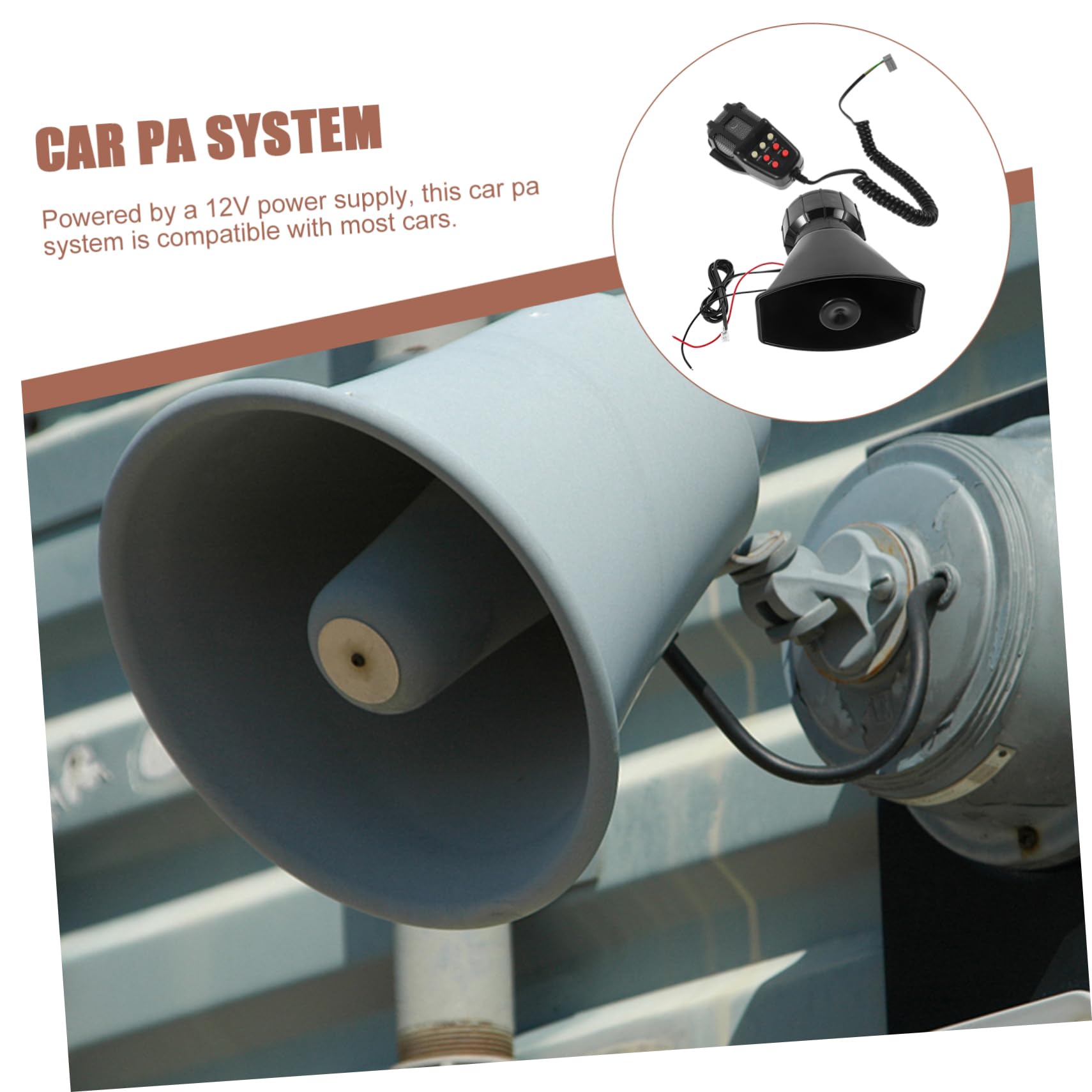 Clacson per Auto e Camion 12v Nero in Plastico Allarme Personalizzabile e Lunga Durata, Sirena Wireless Potente per Sicurezza Veicolare