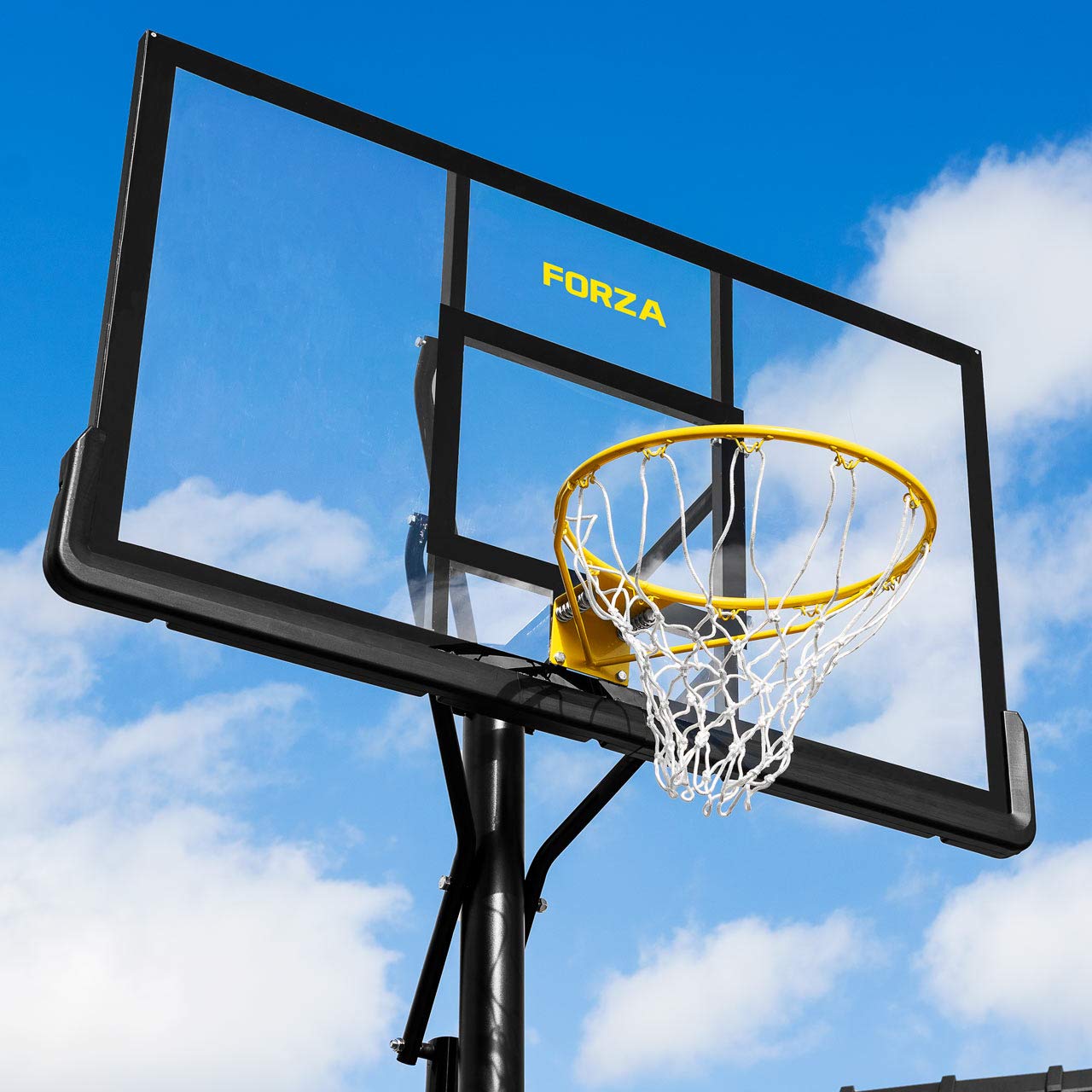 FORZA Canestro E Tabellone Da Basket [Fisso] | Altezza Regolabile | Canestro Con Sistema Fisso | Per Spazi Esterni