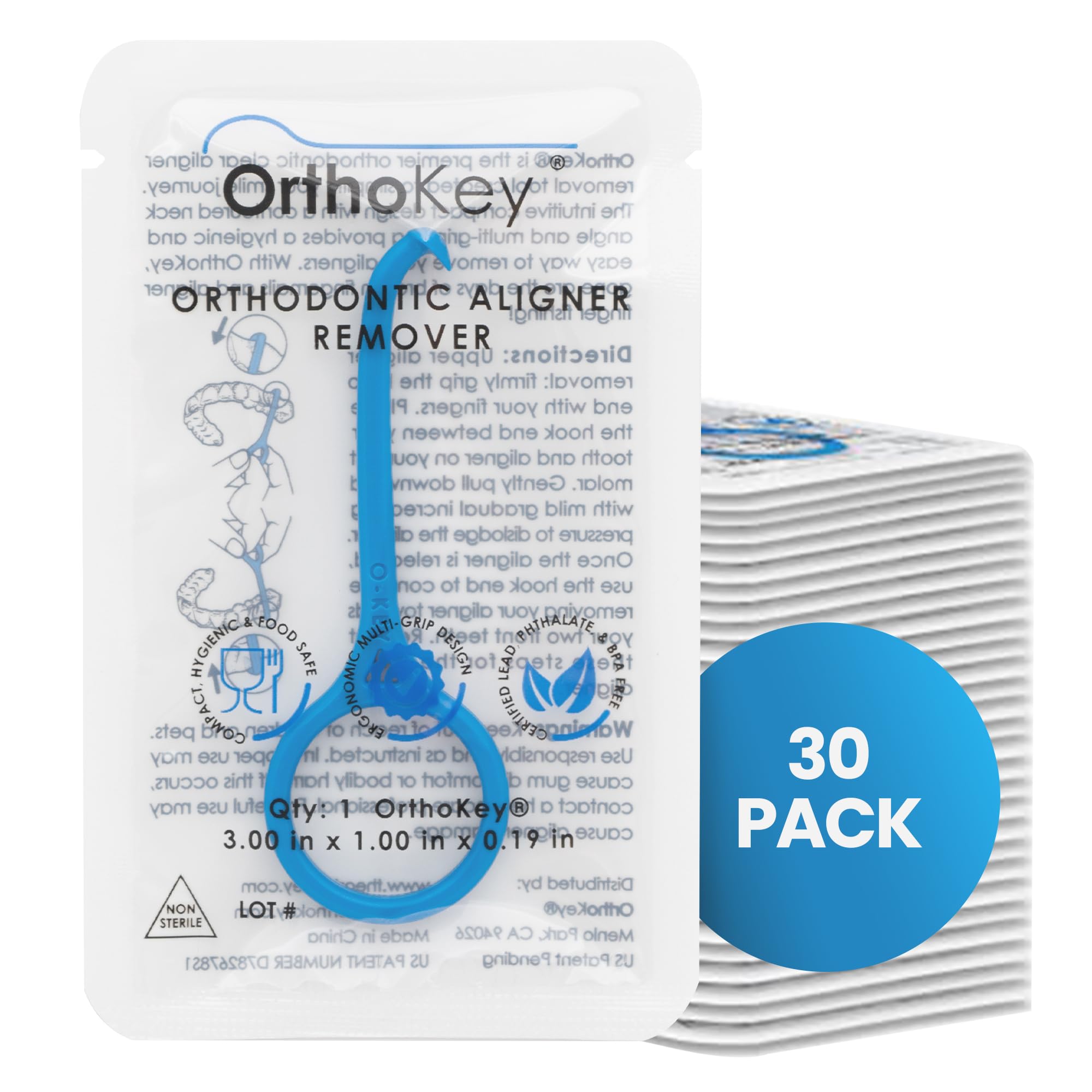 OrthoKey Clear Aligner Removal Tool - Unleash Precision: Grabber Remover for Braces & Retainers | Elevate Dental Care with Ortho Tools for Orthodontic