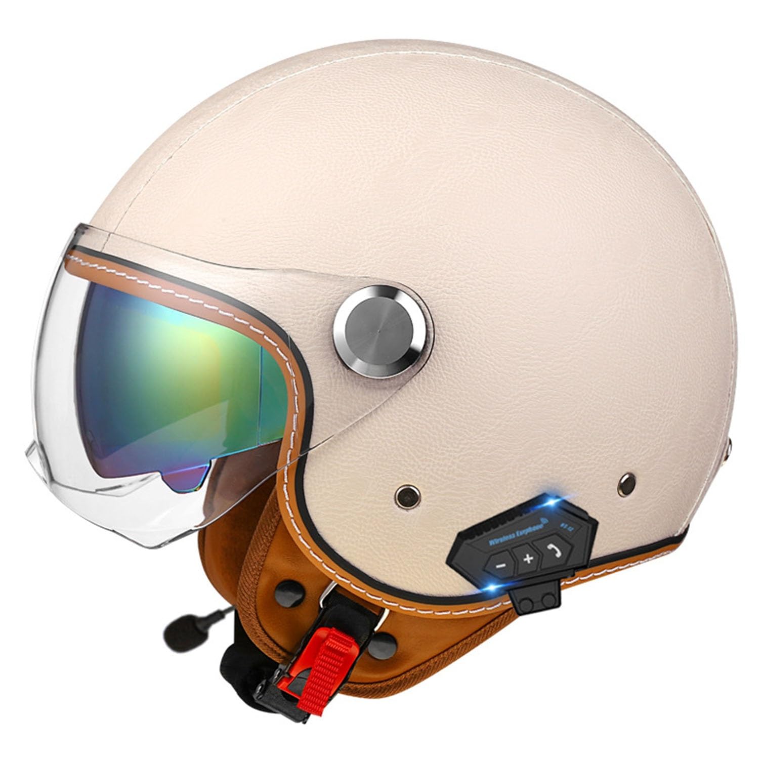 Casque jet double visière moto bluetooth pour trajets quotidiens