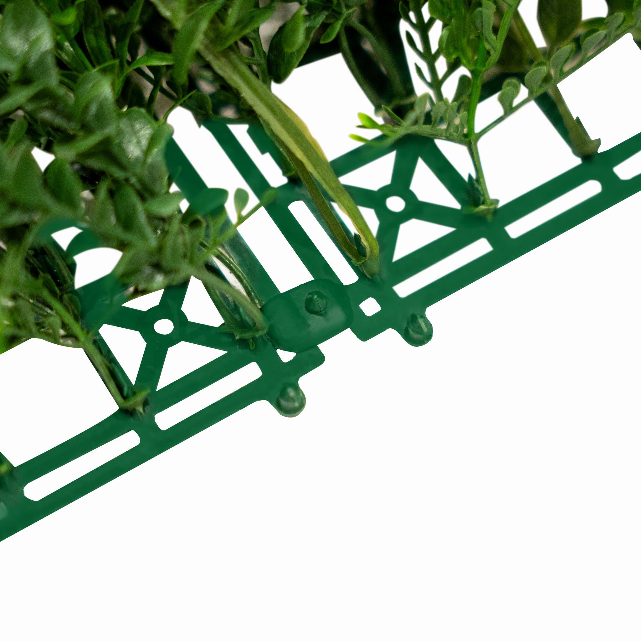 2x Panneau Mural Végétal Artificiel 50cm x 100 cm Alina Feuillage Fleur Verdure Carreau Intérieur Extérieur Résistant Aux Intempéries & UV Privée Décor Jardin Maison Fermoirs Fixations INCLUSES