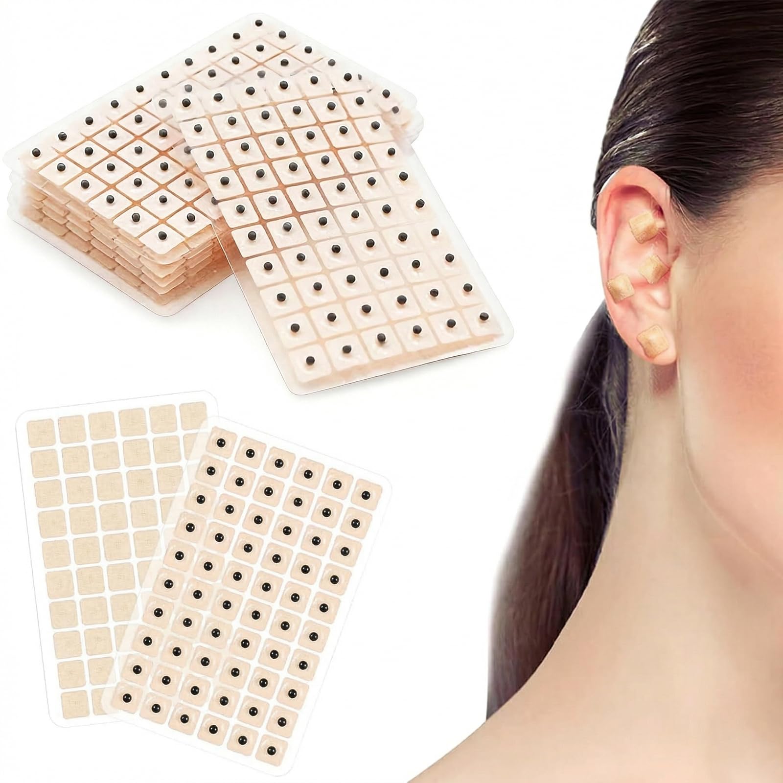 600 Pezzi Cerotti Auricolare (Semi Vaccaria) | Punto Auricolare per Agopressione | Auricoloterapia