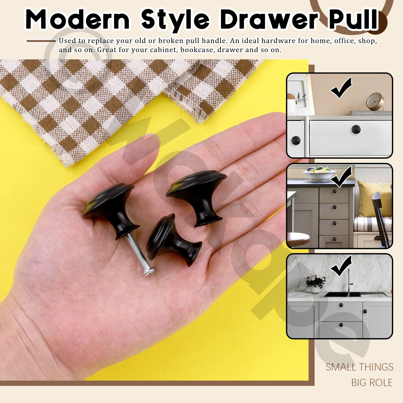 Lot De 30 Boutons De Placard De Cuisine Ronds En Acier Inoxydable De