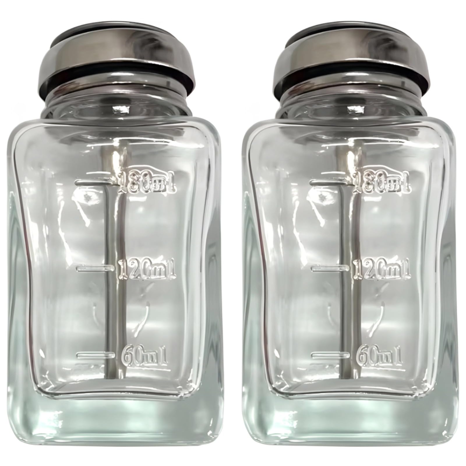 Flacons distributeurs en verre gradués pour cuisine et bain