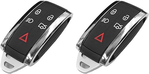 KAWIHEN Carcasa de repuesto para llavero remoto de entrada sin llave para Jaguar X S-Type XF XK XKR 5BKR55WK49244 2677-5WK49 2677-5WK49244