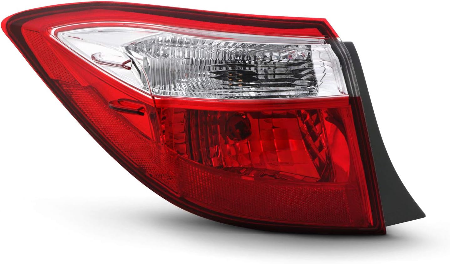 AKKON - Fits 2014 2015 2016 Toyota Corolla 4Door Sedan Chrome Red Clear Tail Light Brake Lamp Outer Driver Left Replacement