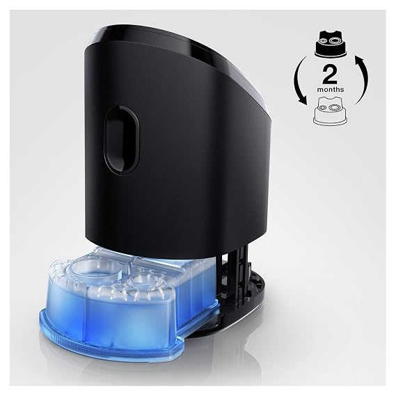 Braun Electric Razor for Men with Precision Beard Trimmer, Wet & Dry Foil Shaver, 3 Piece Set & Series 9 Electric Shaver Replacement Head & Clean & Renew Refill Cartridges CCR - 4 Pack