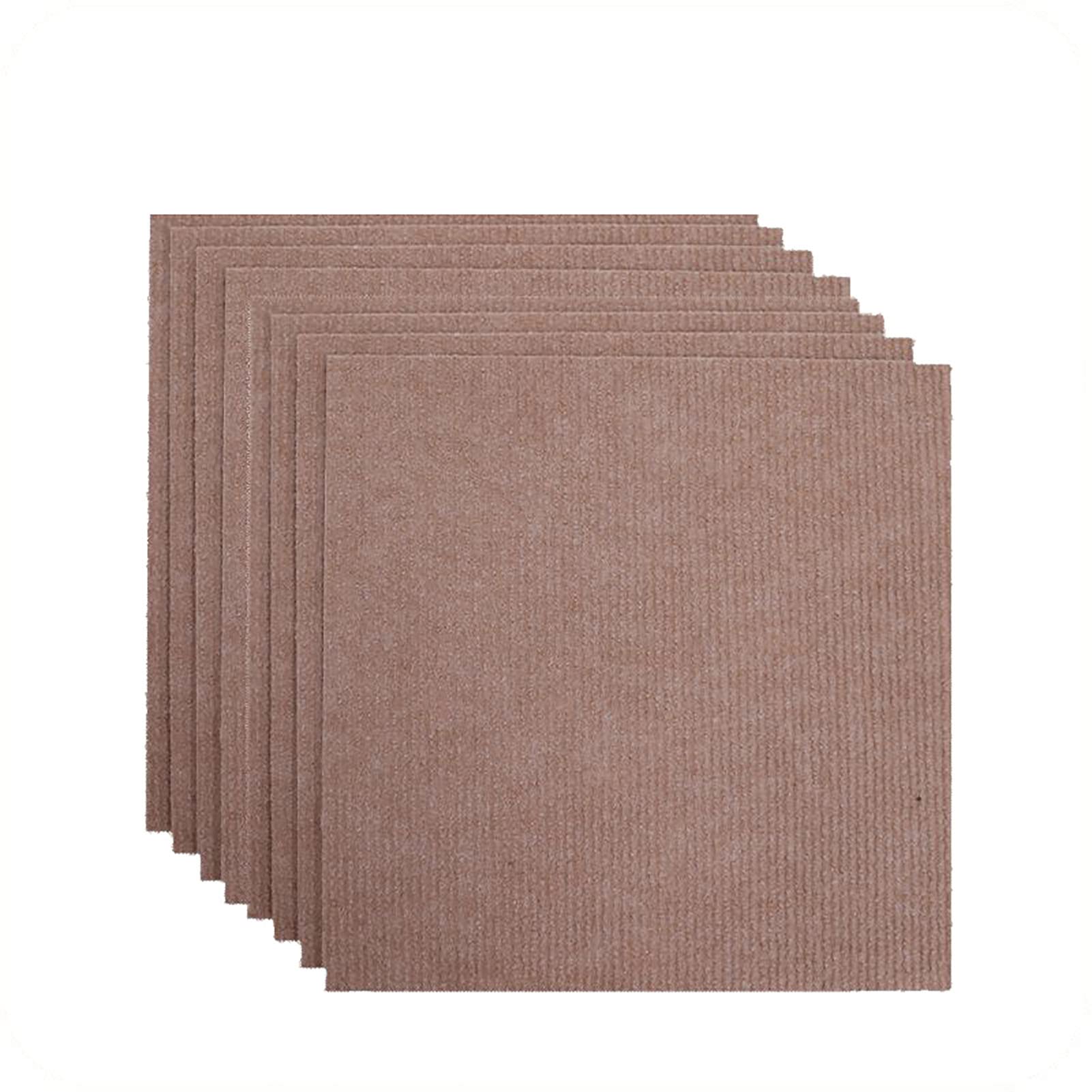 Teppichfliesen für Zuhause, quadratisch, selbstklebend, 30 x 30 x 0,4 cm, für gewerbliche Böden, einfach abzuziehen und aufzukleben, für glattes Holz