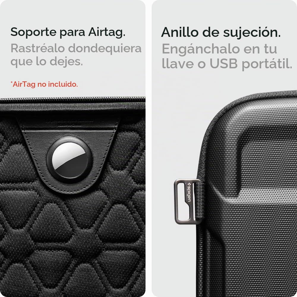 Spigen Funda Bolsa Rugged Armor Pro Protectora para portátil Compatible con Macbook Pro 16 pollici (2026-2021) / MacBook Air 15 pollici (2026-2023) / Galaxy Book Pro 15.6" / LG gram 360 16" - Negro