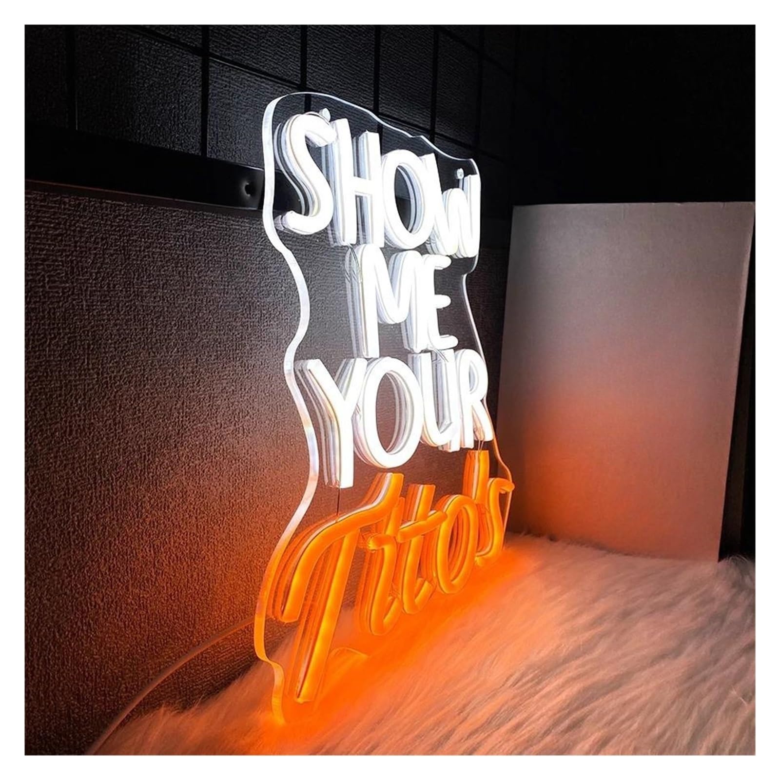 Insegna luminosa al neon Mostrami il per tuo Tito per insegna al per neon LED dimmerabile 30cmx28.5cm