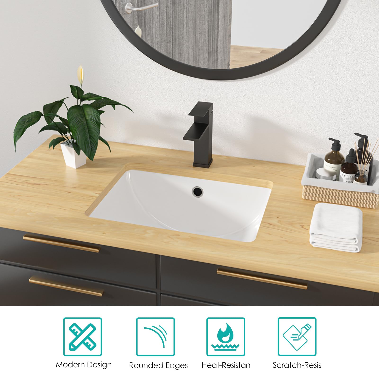 Lavabo sobre cubierta de cerámica 4
