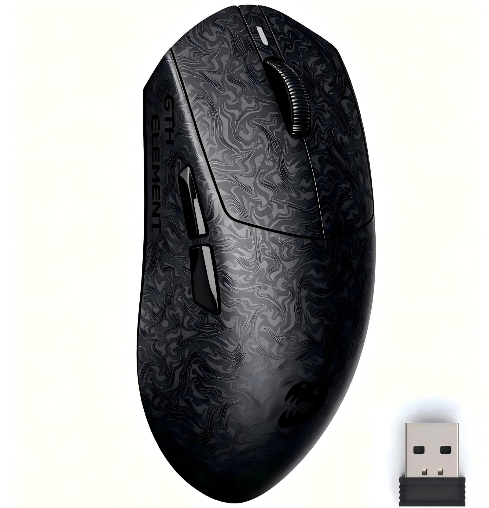 ZORNHER X Mloong MX301 PRO Lightweight Gaming Mouse Wireless,Carbon Fiber Texture Finish,PAW 3315,60g Small Ergonomic Mouse with Anti-Slip Grip,Long Battery Life,Wired/BT/2.4GHz for PC, Laptop, FPS-image-47