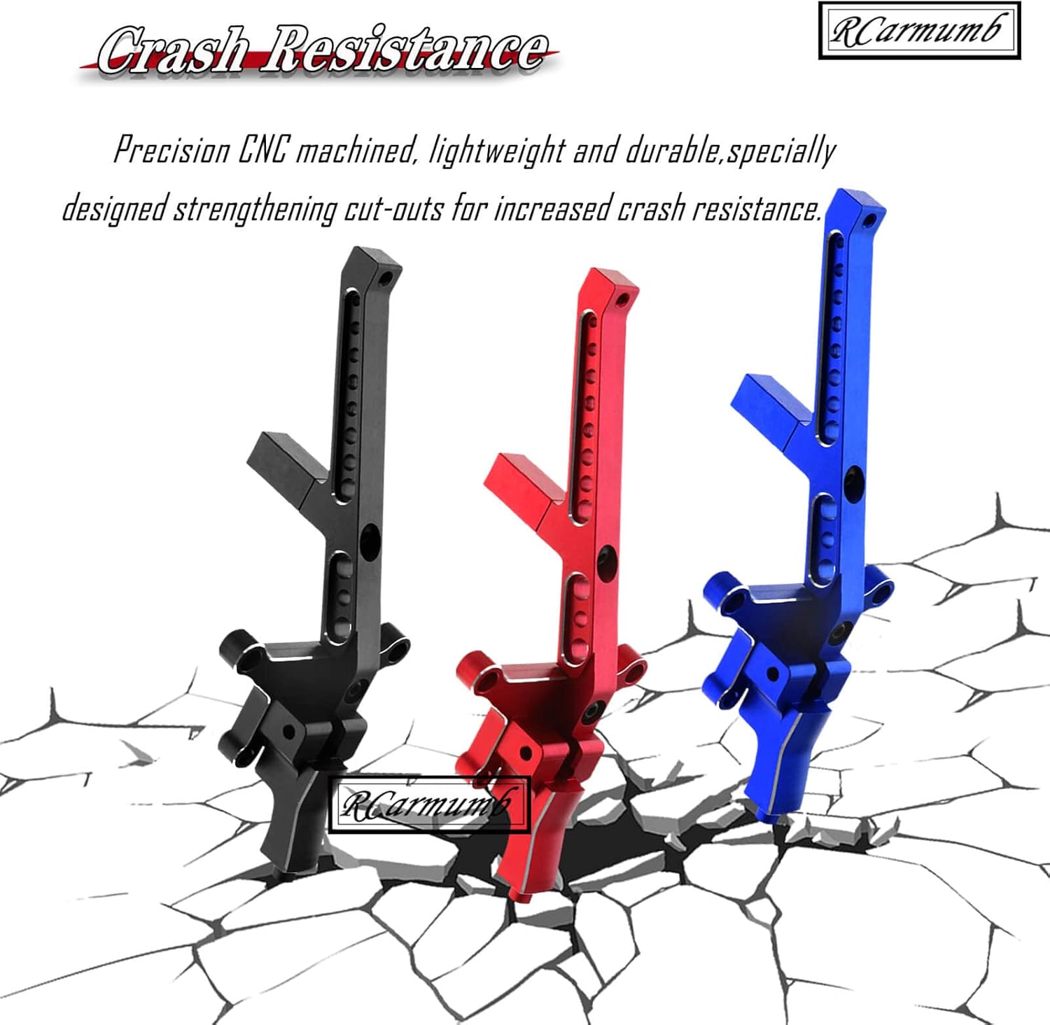 Front Chassis Brace Upgrades Part for 1/8 Sledge 4WD #95076-4,Aluminum Alloy Front Chassis Brace Hops up for Sledge Monster Truck RC Car #95076-4,Replace #9520, Red