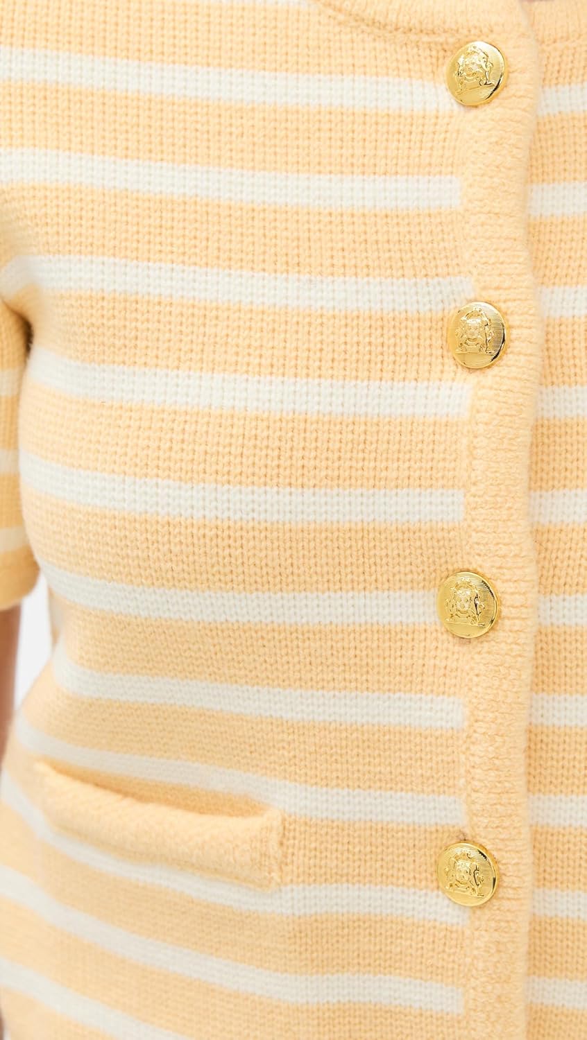 English Factory Women's Knit Striped Sweater Cardigan - Image 6