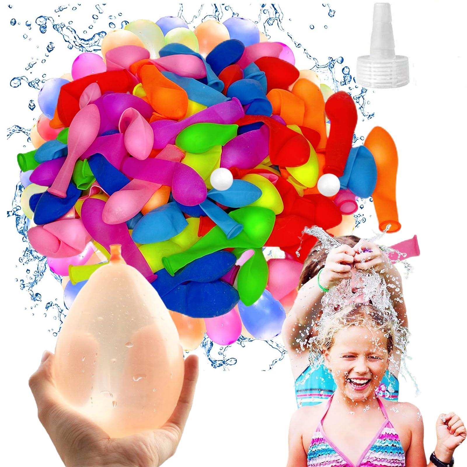 Water Balloon,Summer Water Bombs Colorful Water Ballons Rapid-Filling Self-Sealing Water Balloons for Outdoor Fun Toy (100pcs)