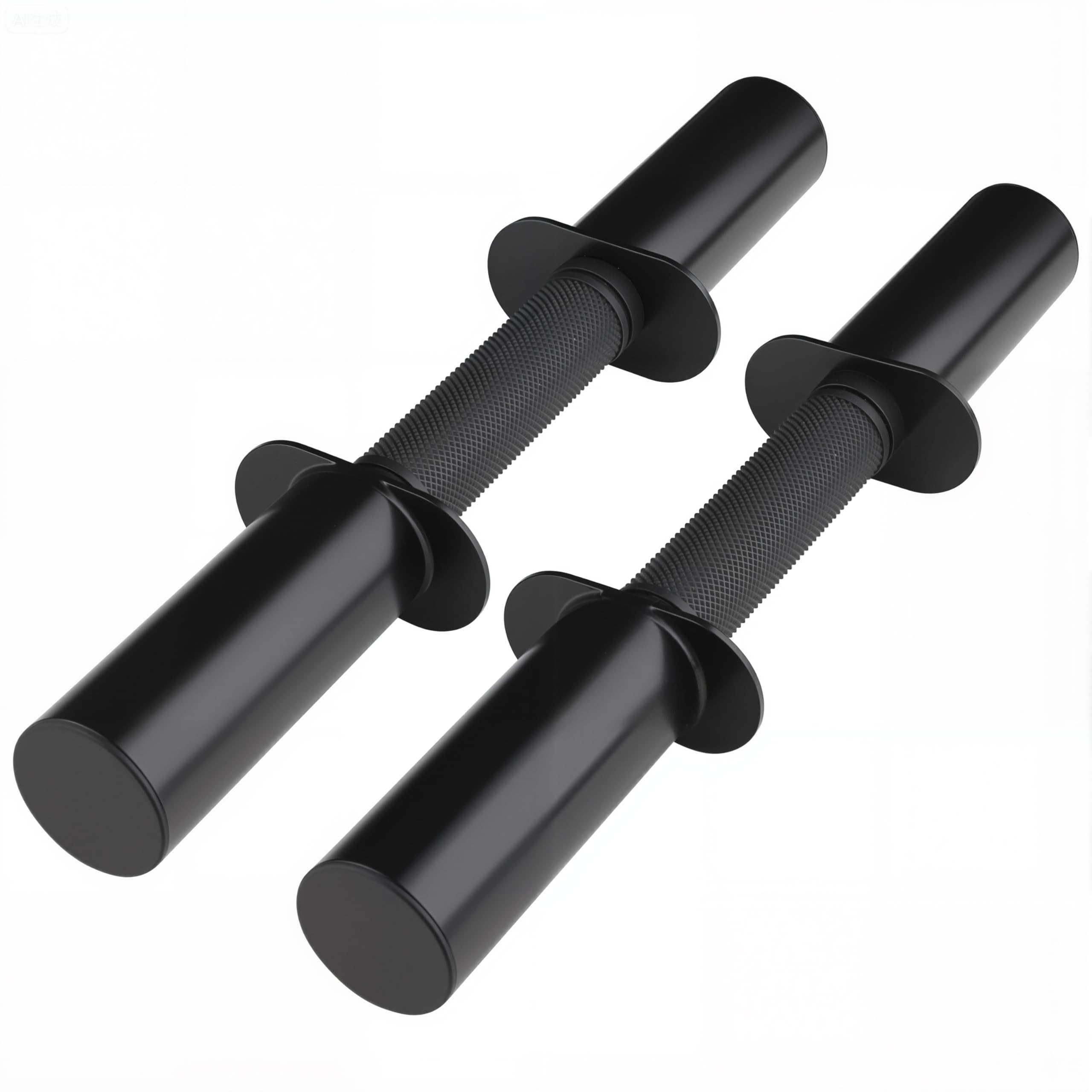 Photo 1 of Pair of 16" Olympic Dumbbell Handles for 2-Inch Plates, Loadable Dumbbell Bars with Knurled Rubber Grips for Home Gym Strength Training