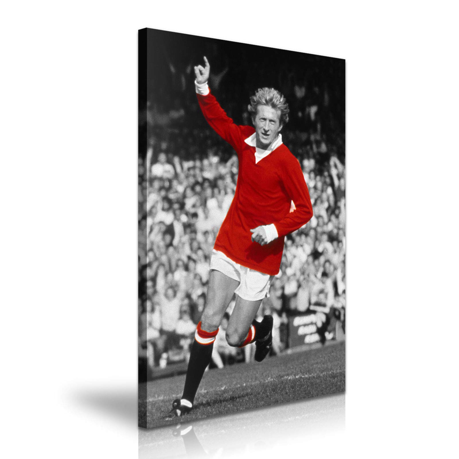 Denis Law Goal celebration Poster Picture Print Canvas Wall Art Best Gift For Modern Family Home Office Hotel Decoration (XS: 20cm X 31cm)