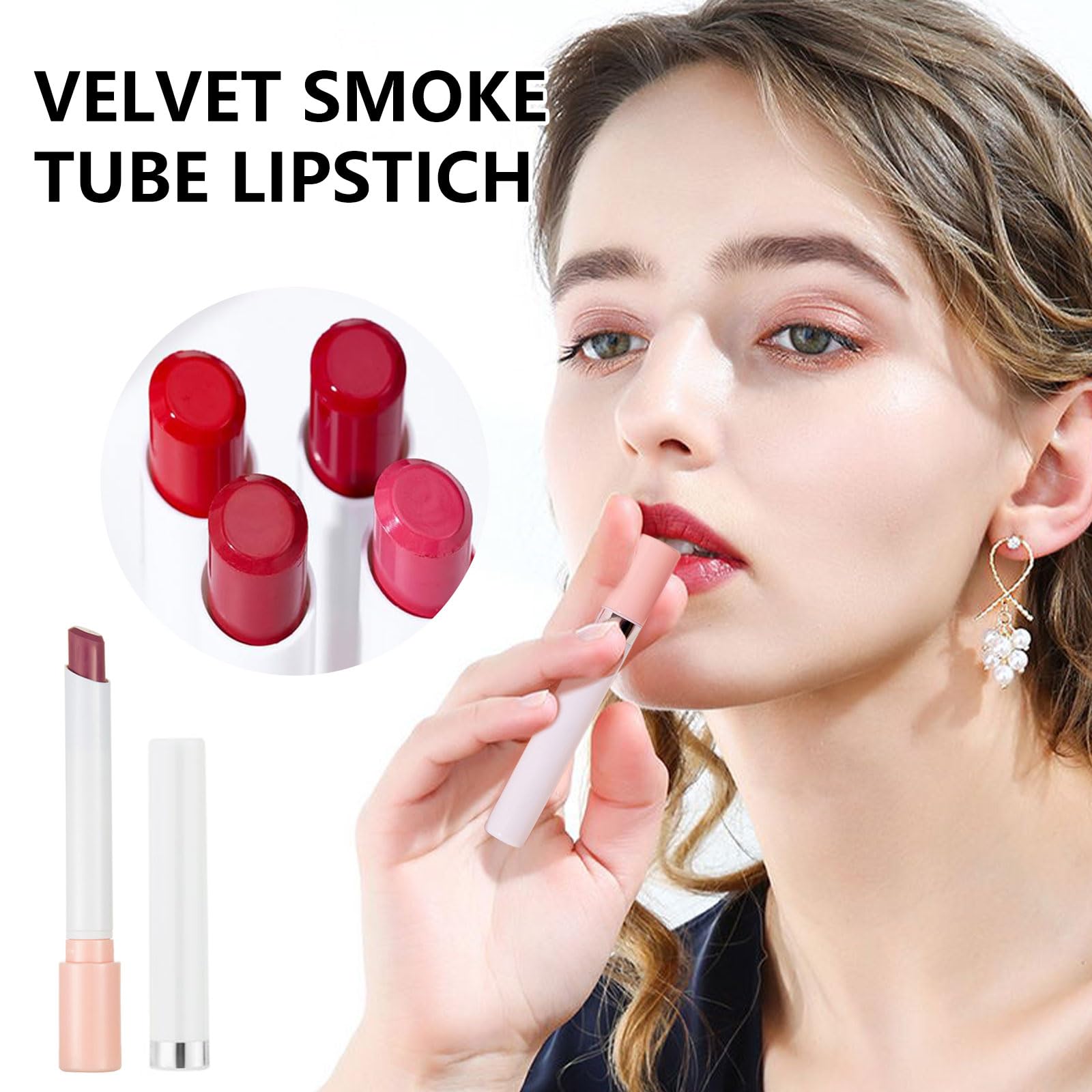 Long Lasting Matte Lipstick Set - 4 PCS High Pigmented Velvety Waterproof Natural Lip Gloss Makeup Gifts (Set B, 30g) - Image 2