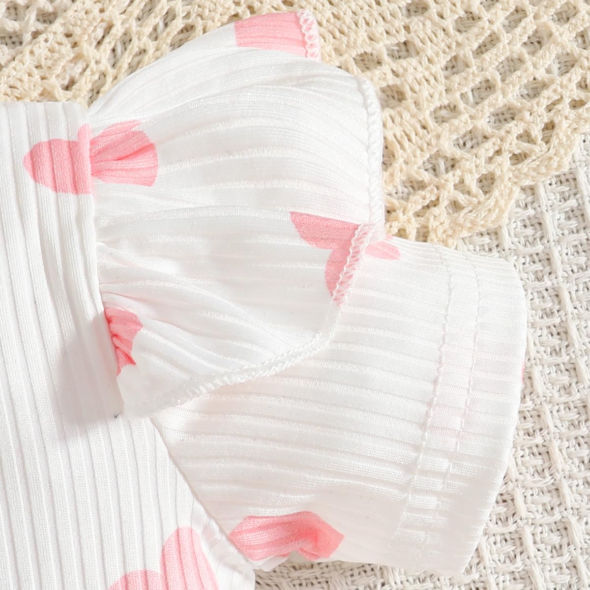 Ensemble Bébé Fille d'été Haut à Manches Courtes Imprimé Mignon+ Salopette à Bretelles Jupe + Bandeau 3 pièces Nouveau-né Vêtements Set 0-18 Mois