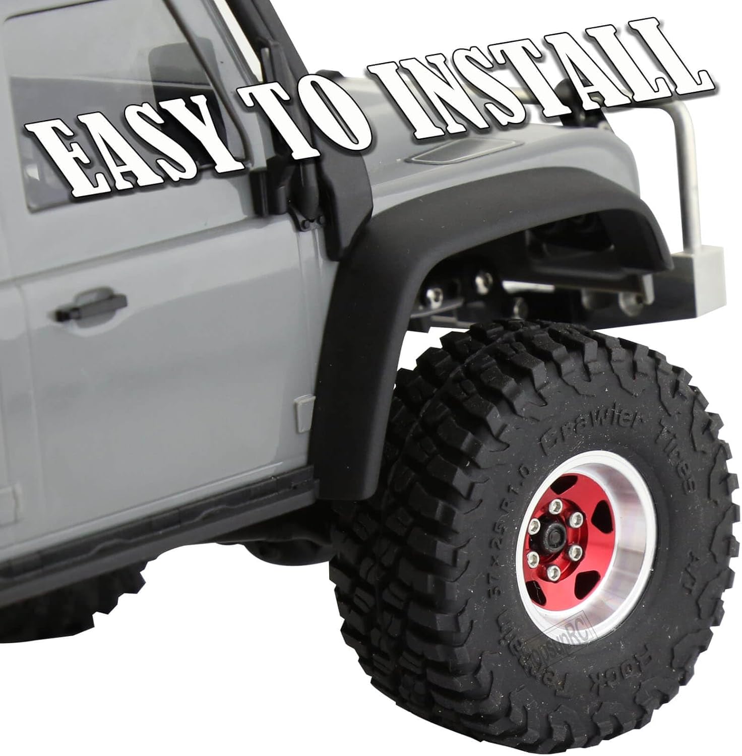 Neumáticos de aluminio Beadlock RC de 1.0 pulgadas para camiones RC 118