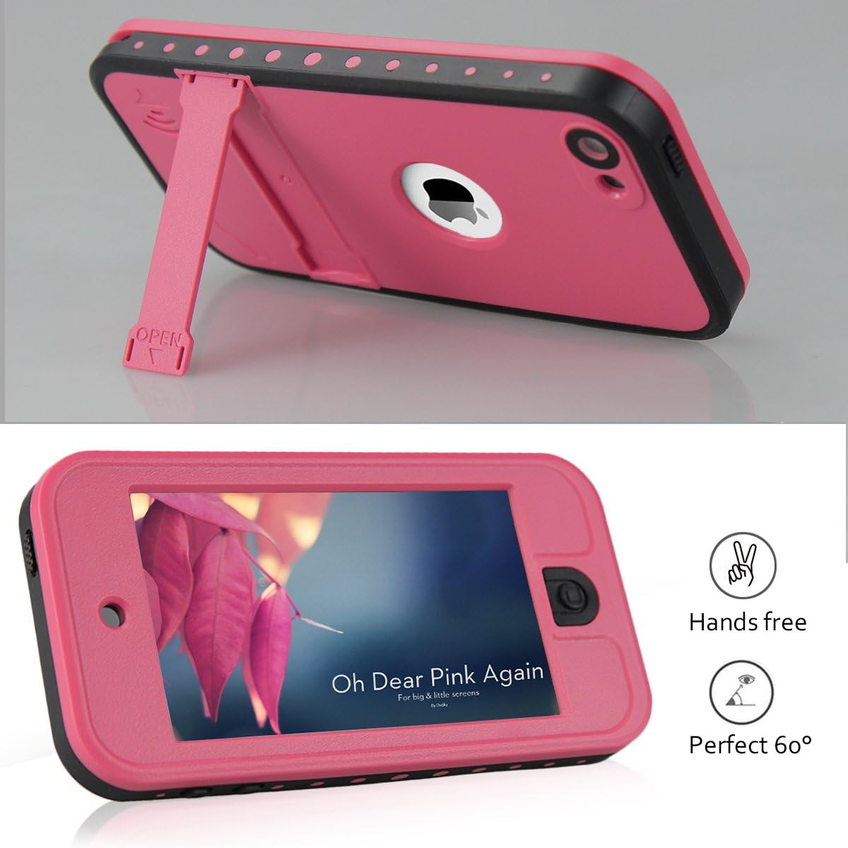 Comsoon iPod 5 iPod 6 Waterproof Case,[Dustproof Sweatproof][IP68 Certified]iPod Touch Defender Case Built-in Touch Screen & Kickstand for Both Apple iPod Touch 5th & 6th Generation