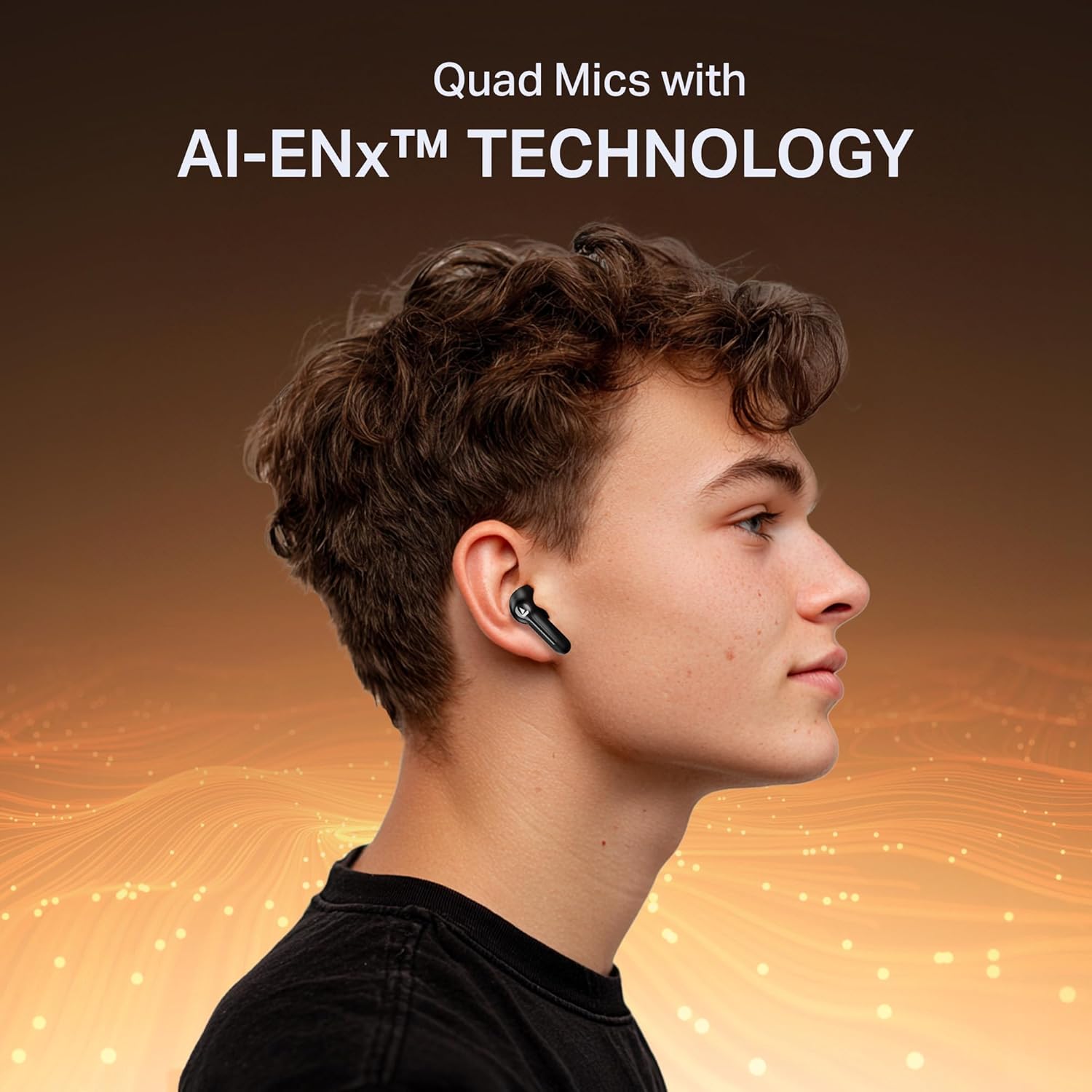 Boat 2025 Launch Airdopes Prime 413, 4Mics ENx, 50hrs Battery, Multipoint, App Support, BT v6.0, 12mm Drivers, ASAP Charge, Bluetooth Earbuds, TWS Ear Buds Wireless Earphones with mic (Active Black) - 3