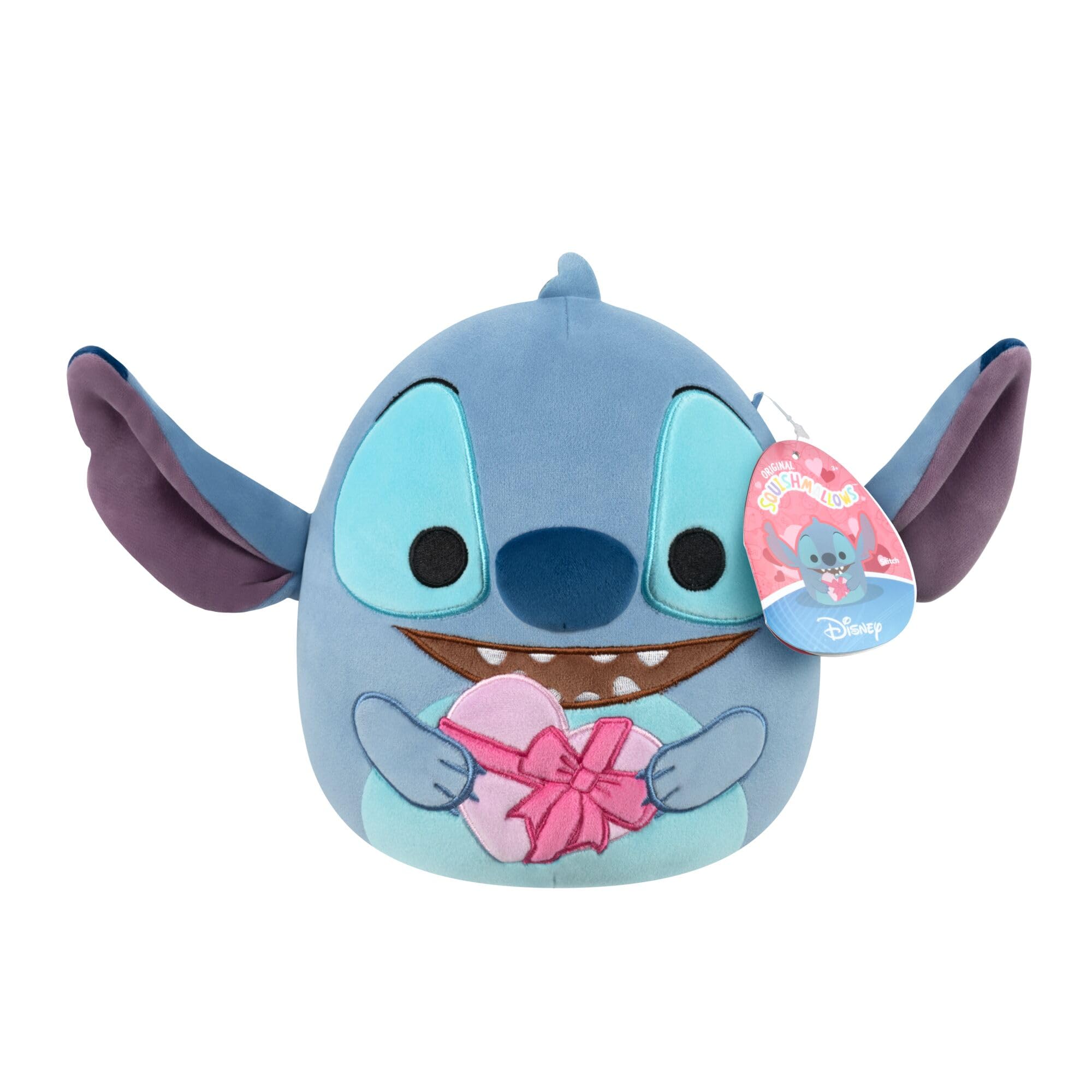 Squishmallows Original 8-Inch Disney Stitch with Hearts Plush, Blue, 8 inches - Image 2