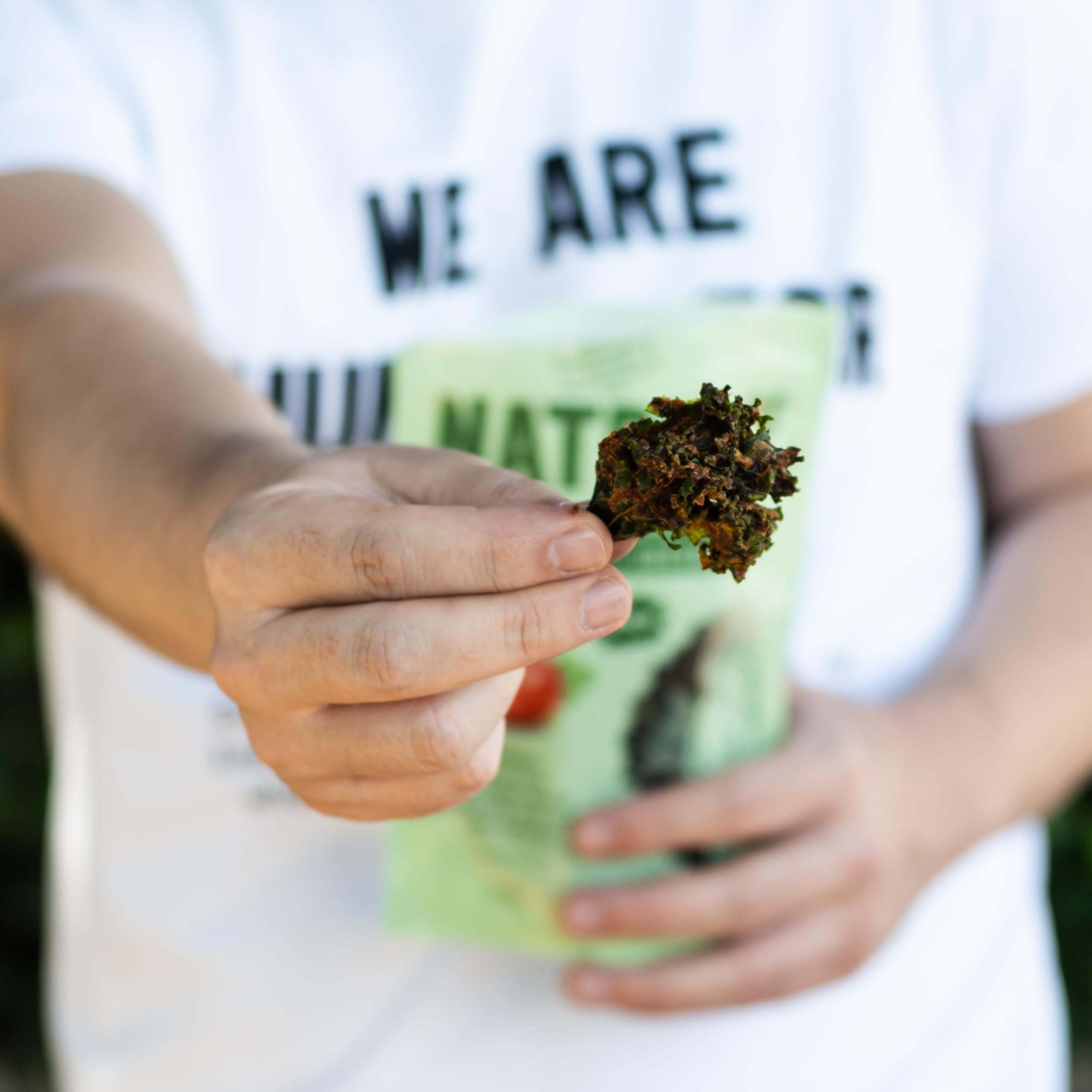 Natruly Kale Chips Sabor Italiano - Snack Saludable Orgánico Cruijiente con Semillas, Sin Gluten -Pack 8x30g