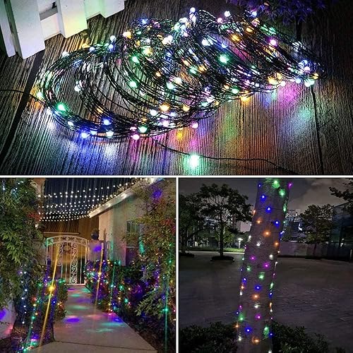 Miniatura 5 de RUICHEN Dimmable Fairy Lights Plug in, 105 Ft 300 LED String Lights with RF Remote Timer, IndoorOutdoor Green Wire Christmas Lights for Bedroom,