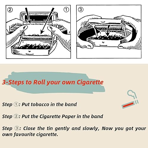 Miniatura 4 de Máquina de laminación Metal Paño rojo Cigarrillo automático Tobacc Roller Box & Caja de almacenamiento 2.756 in