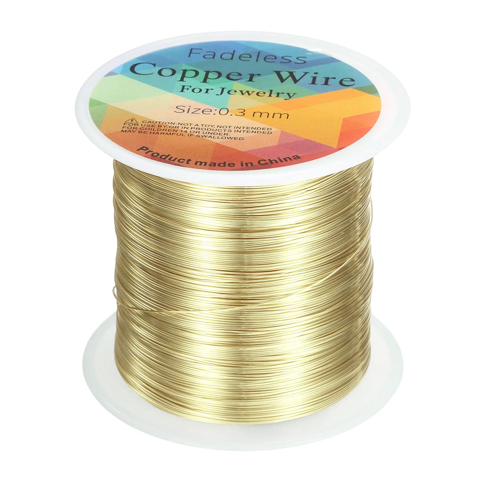 sourcing map Artistic Wire 328ft Length 28 Gauge Copper Craft Jewelry Wrapping Wire Tarnish Resistant Beading for Jewelry Making Supplies Crafting, Light Gold