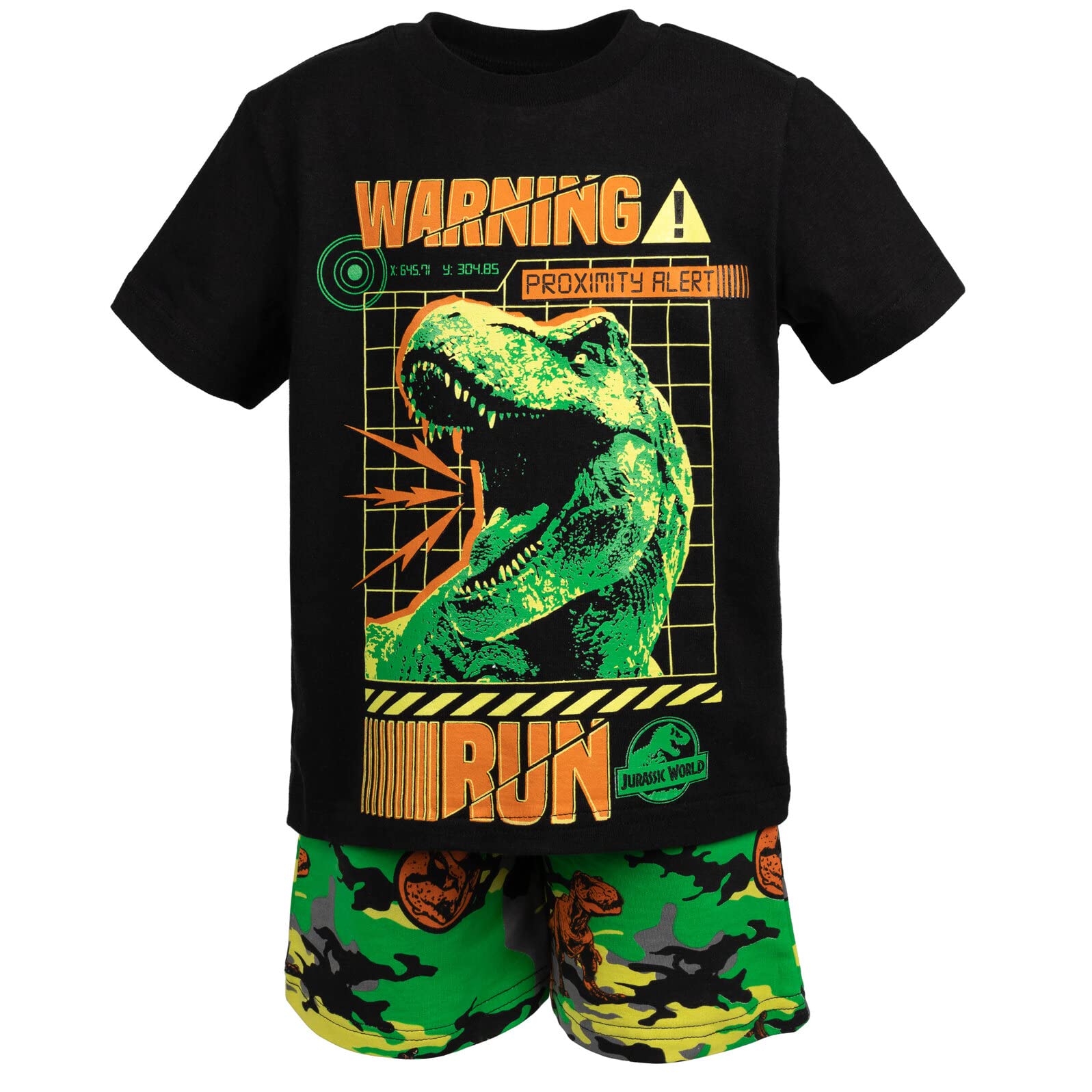 Jurassic World T-Shirt und Shorts aus French Terry für Kleinkinder bis große Kinder, Größen 2T - 18-20