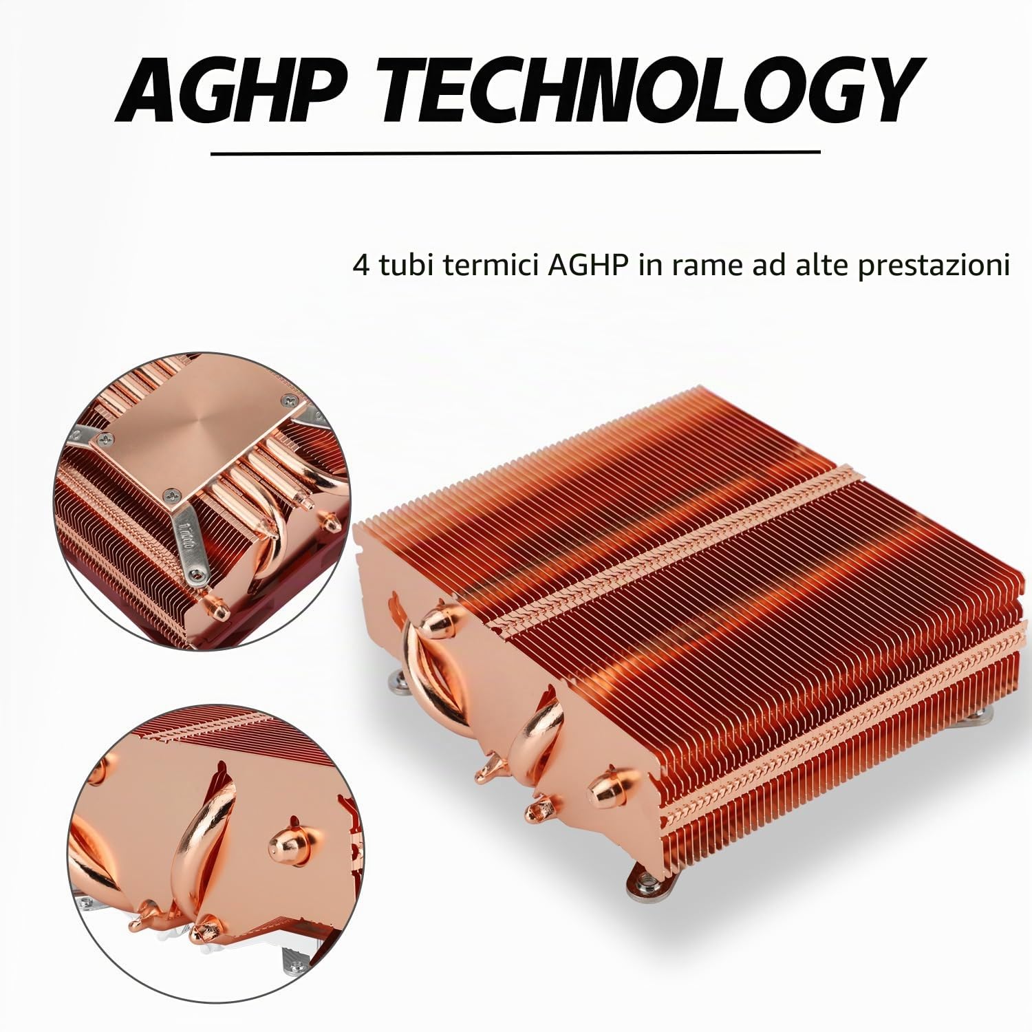 TR AXP90-X47 - Raffreddatore per CPU Full Low Profile, altezza 47 mm, ventola PWM TL-9015R Slin, tecnologia AGHP, per AMD AM4/Intel 1150/1151/1155/1156/1200 (versione in rame)