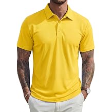 MAGCOMSEN Mens Polo Shirts Short Sleeve UPF 80+ Moisture Wicking Golf Polos Lightweight Performance Collared Shirt Men