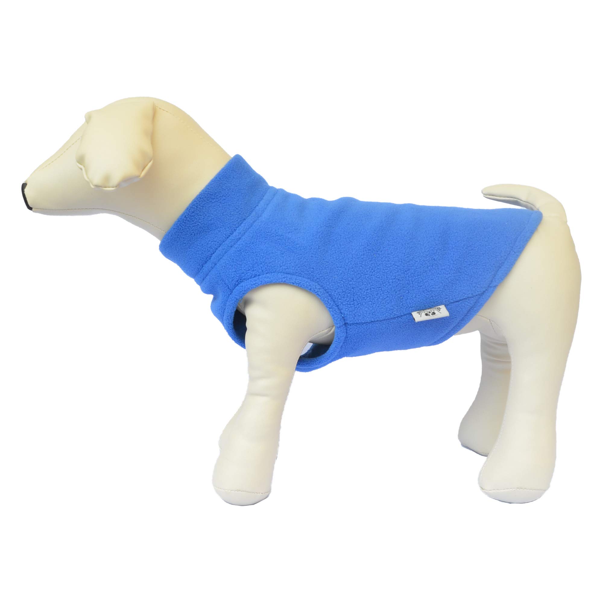 Gilet invernale per cani, caldo e traspirante, in pile, leggero, con foro per guinzaglio, per cani di taglia piccola, media e grande, blu, M